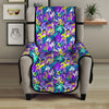 Abstract Purple Graffiti Print Pattern Armchair Protector-grizzshop