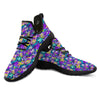 Abstract Purple Graffiti Print Pattern Black Athletic Shoes-grizzshop