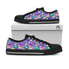 Abstract Purple Graffiti Print Pattern Black Low Top Shoes-grizzshop