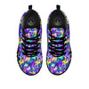 Abstract Purple Graffiti Print Pattern Black Sneaker-grizzshop