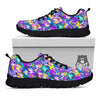 Abstract Purple Graffiti Print Pattern Black Sneaker-grizzshop