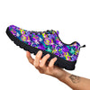 Abstract Purple Graffiti Print Pattern Black Sneaker-grizzshop