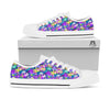 Abstract Purple Graffiti Print Pattern White Low Top Shoes-grizzshop