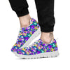 Abstract Purple Graffiti Print Pattern White Sneaker-grizzshop