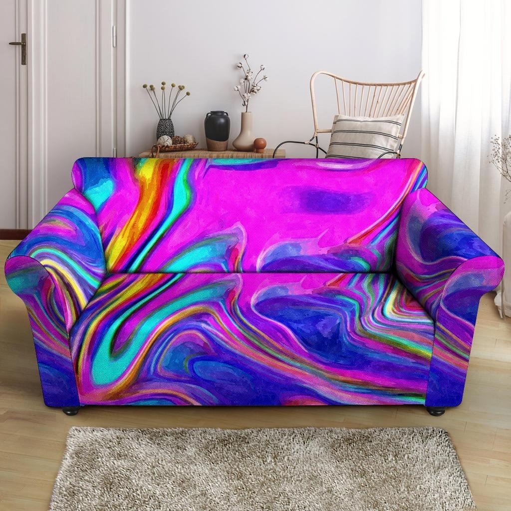 Abstract Purple Loveseat Cover-grizzshop