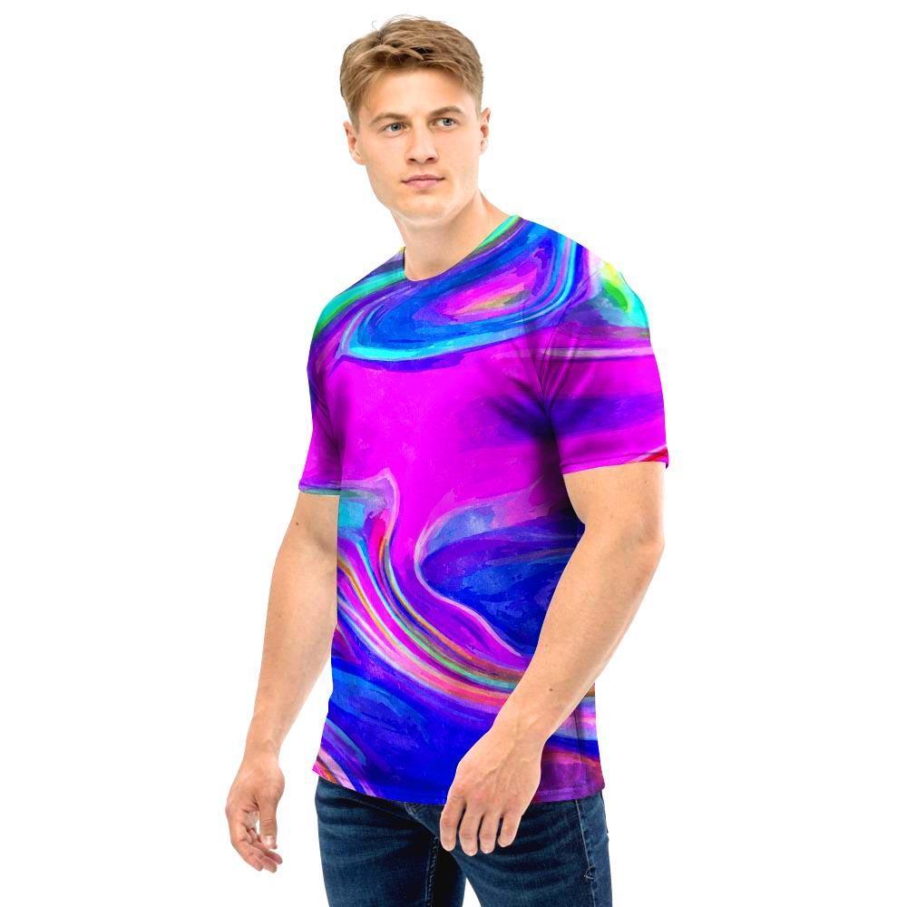 Abstract Purple Men T Shirt-grizzshop