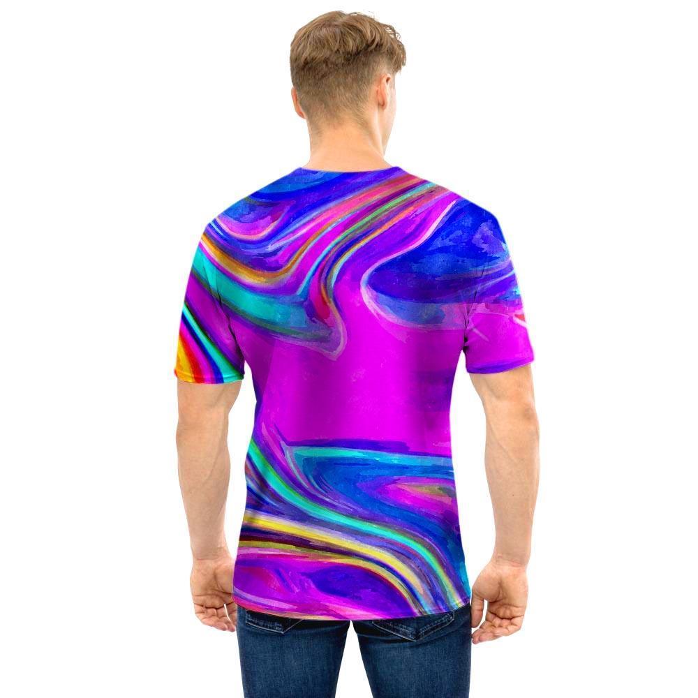 Abstract Purple Men T Shirt-grizzshop