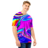 Abstract Purple Men T Shirt-grizzshop