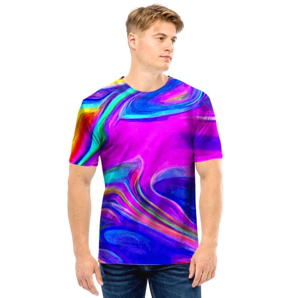 Abstract Purple Men T Shirt-grizzshop