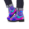 Abstract Purple Men's Boots-grizzshop