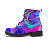 Abstract Purple Men's Boots-grizzshop