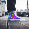 Abstract Purple Men's High Top Shoes-grizzshop