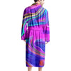 Abstract Purple Men's Robe-grizzshop