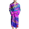 Abstract Purple Men's Robe-grizzshop