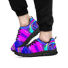 Abstract Purple Men's Sneakers-grizzshop