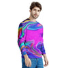 Abstract Purple Men's Sweatshirt-grizzshop