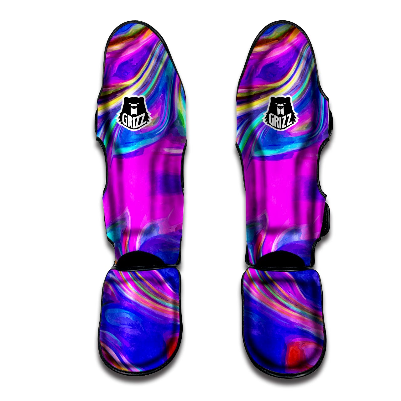 Abstract Purple Muay Thai Shin Guard-grizzshop