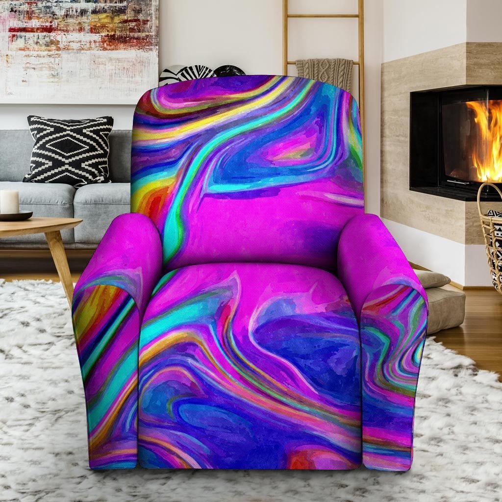 Abstract Purple Recliner Cover-grizzshop