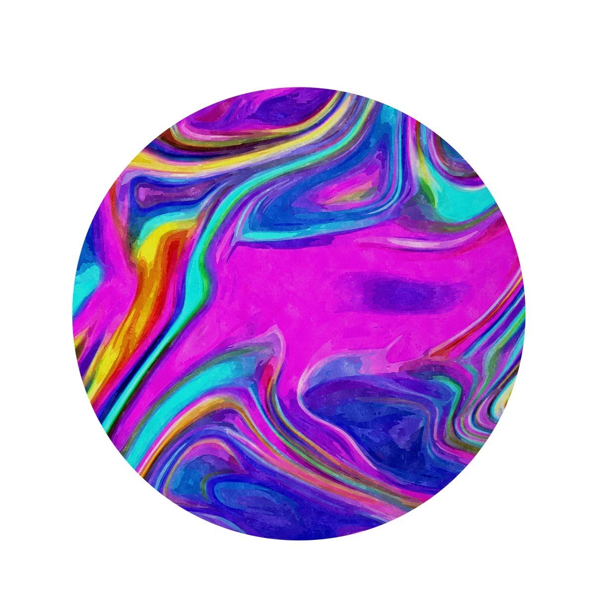 Abstract Purple Round Rug-grizzshop