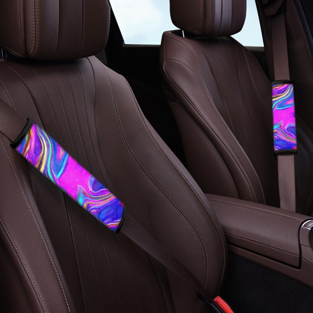 Abstract Purple Seat Belt Cover-grizzshop