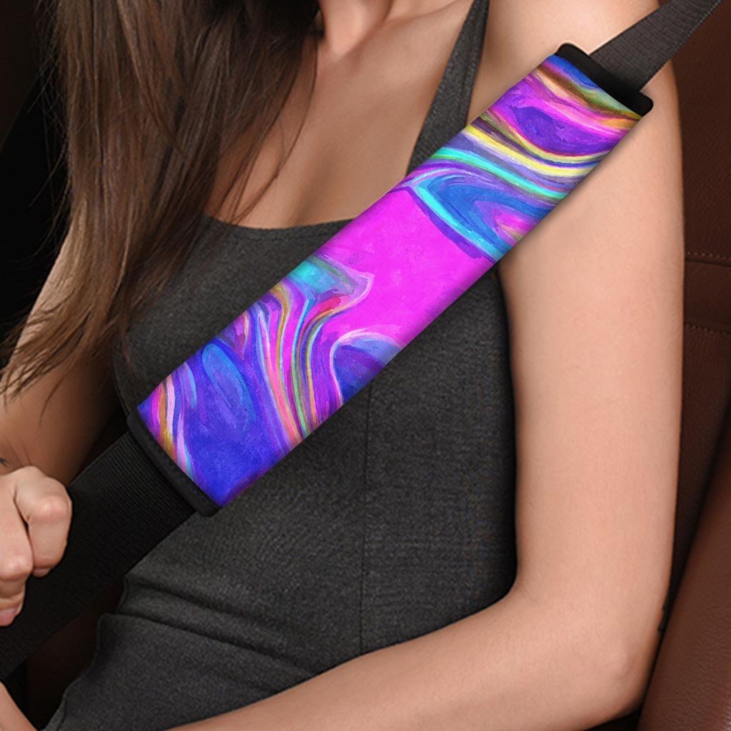 Abstract Purple Seat Belt Cover-grizzshop