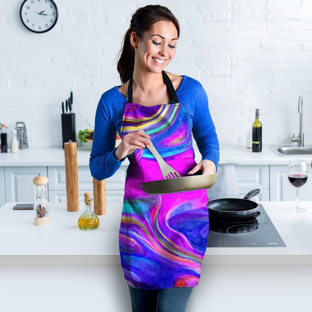 Abstract Purple Women's Apron-grizzshop