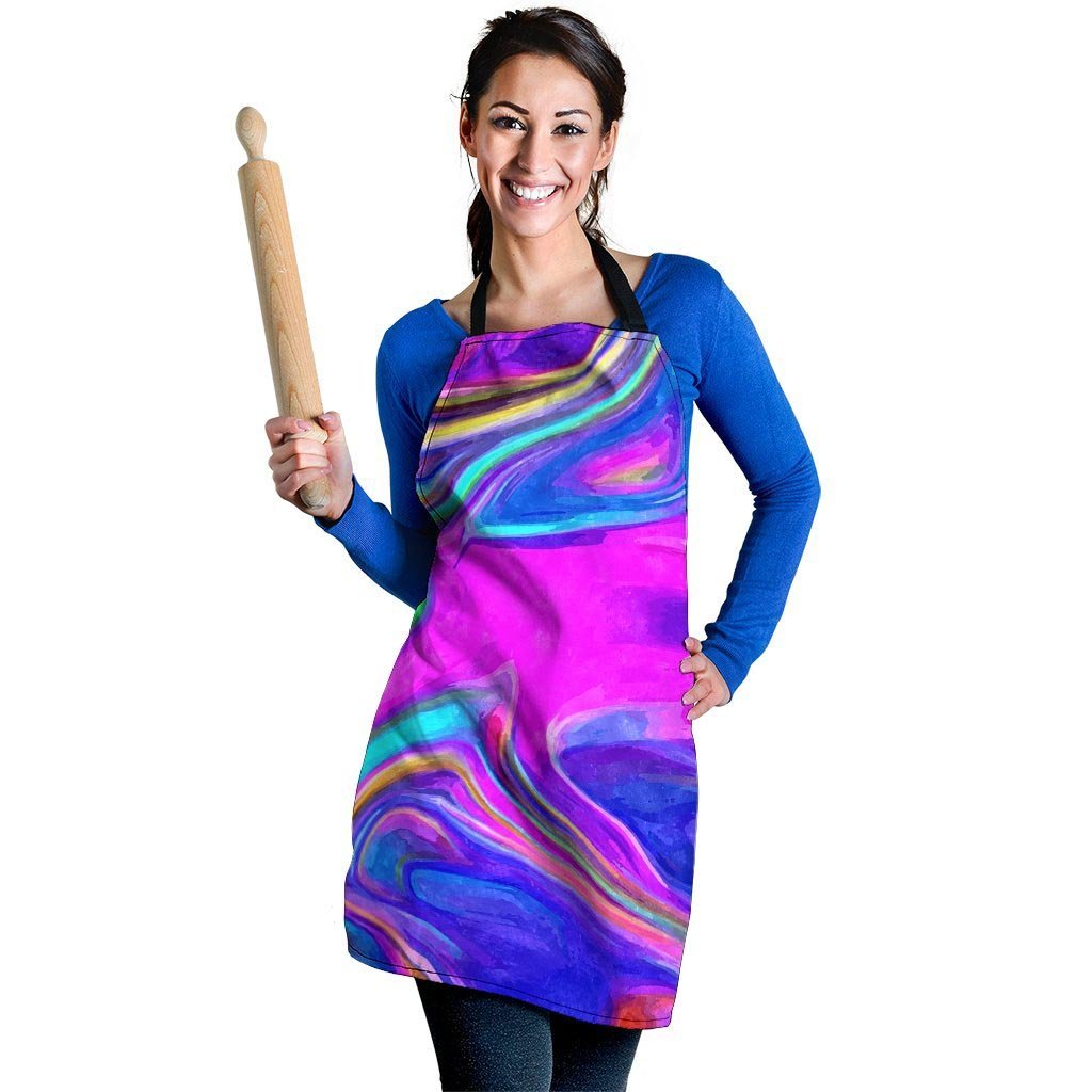 Abstract Purple Women's Apron-grizzshop