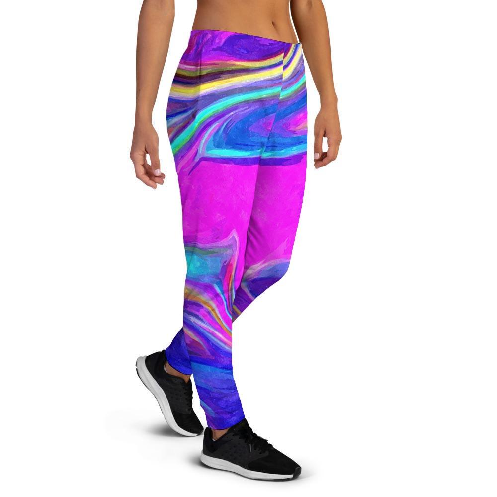 Abstract Purple Women's Joggers-grizzshop