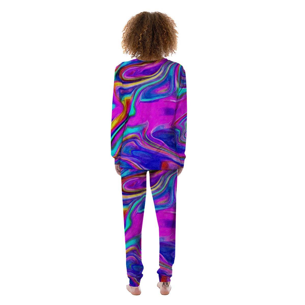 Abstract Purple Women's Pajamas-grizzshop