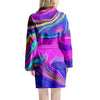 Abstract Purple Women's Robe-grizzshop