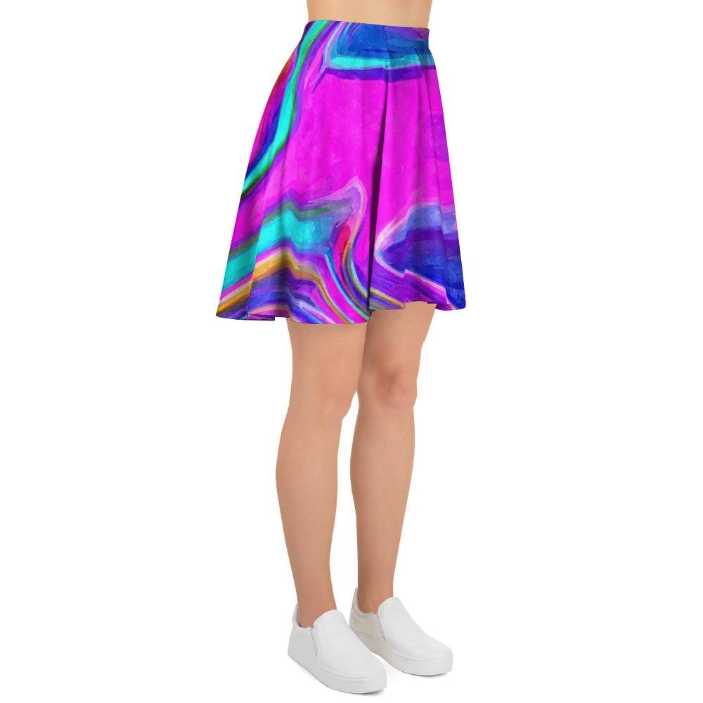 Abstract Purple Women's Skirt-grizzshop