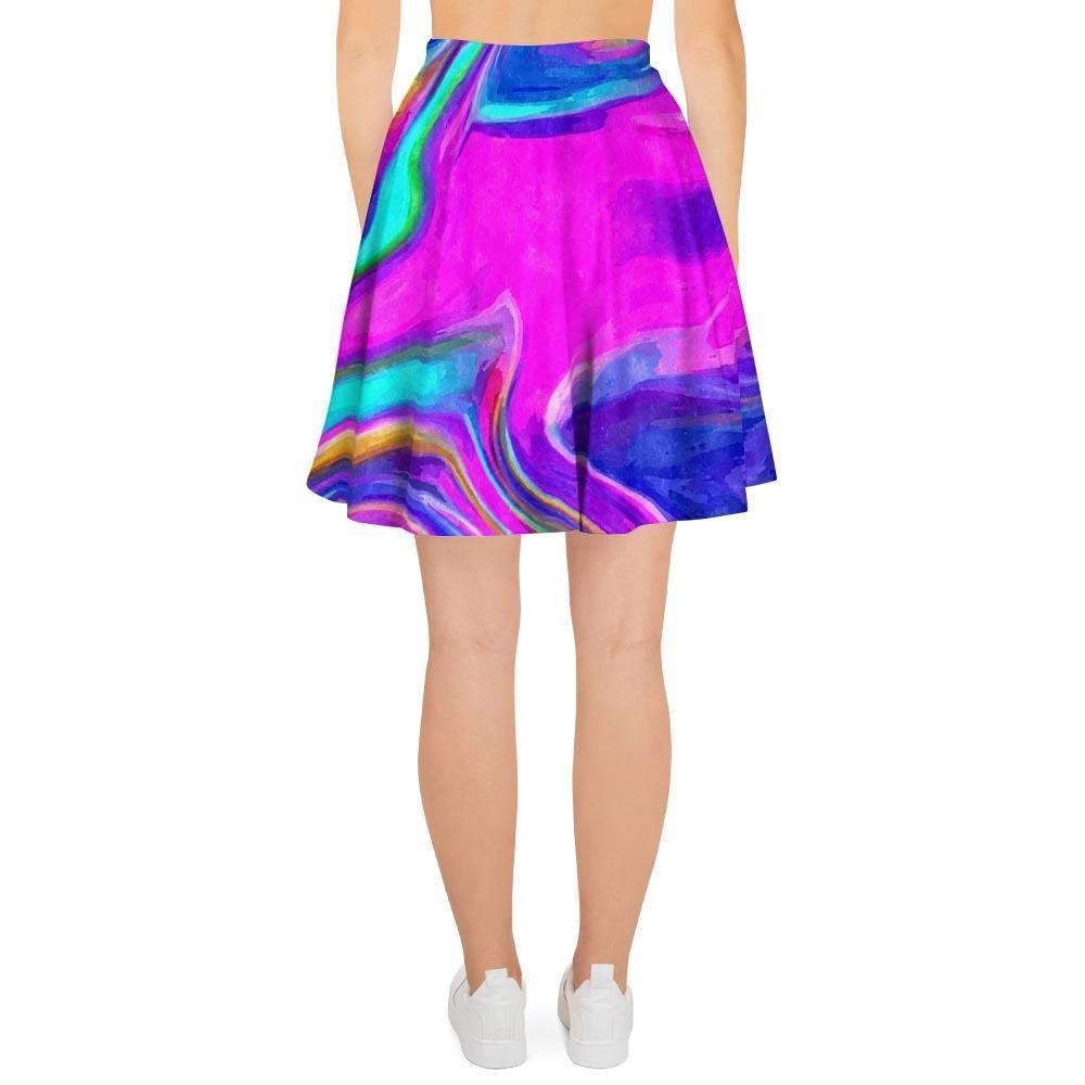 Abstract Purple Women's Skirt-grizzshop