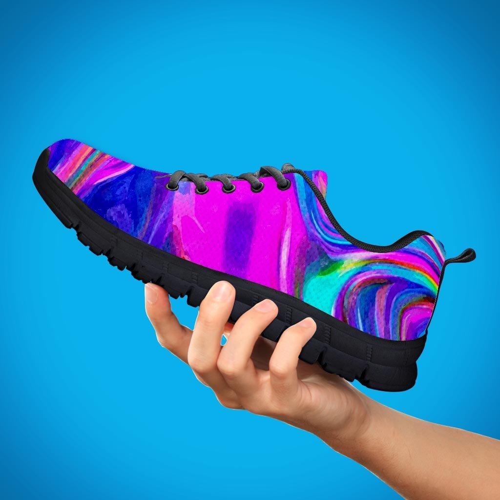 Abstract Purple Women's Sneakers-grizzshop