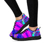 Abstract Purple Women's Sneakers-grizzshop