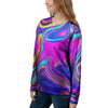 Abstract Purple Women's Sweatshirt-grizzshop