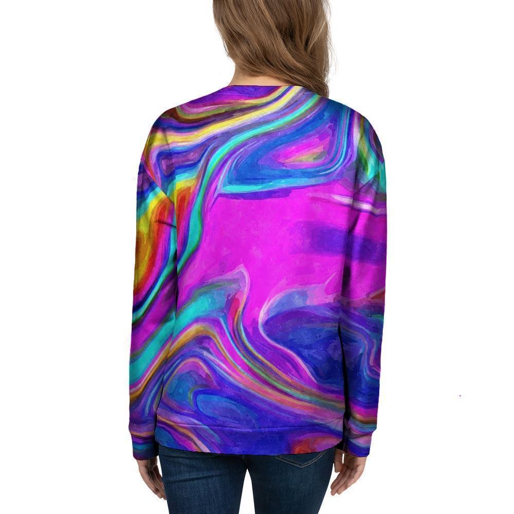 Abstract Purple Women's Sweatshirt-grizzshop