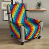 Abstract Rainbow Peace Signs And LGBT Print Pattern Armchair Protector-grizzshop