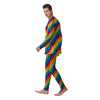 Abstract Rainbow Peace Signs And LGBT Print Pattern Men's Pajamas-grizzshop