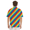 Abstract Rainbow Peace Signs And LGBT Print Pattern Men's Short Sleeve Shirts-grizzshop