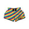 Abstract Rainbow Peace Signs And LGBT Print Pattern Muay Thai Boxing Shorts-grizzshop