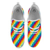 Abstract Rainbow Peace Signs And LGBT Print Pattern White Athletic Shoes-grizzshop