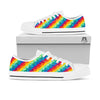 Abstract Rainbow Peace Signs And LGBT Print Pattern White Low Top Shoes-grizzshop