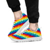 Abstract Rainbow Peace Signs And LGBT Print Pattern White Sneaker-grizzshop