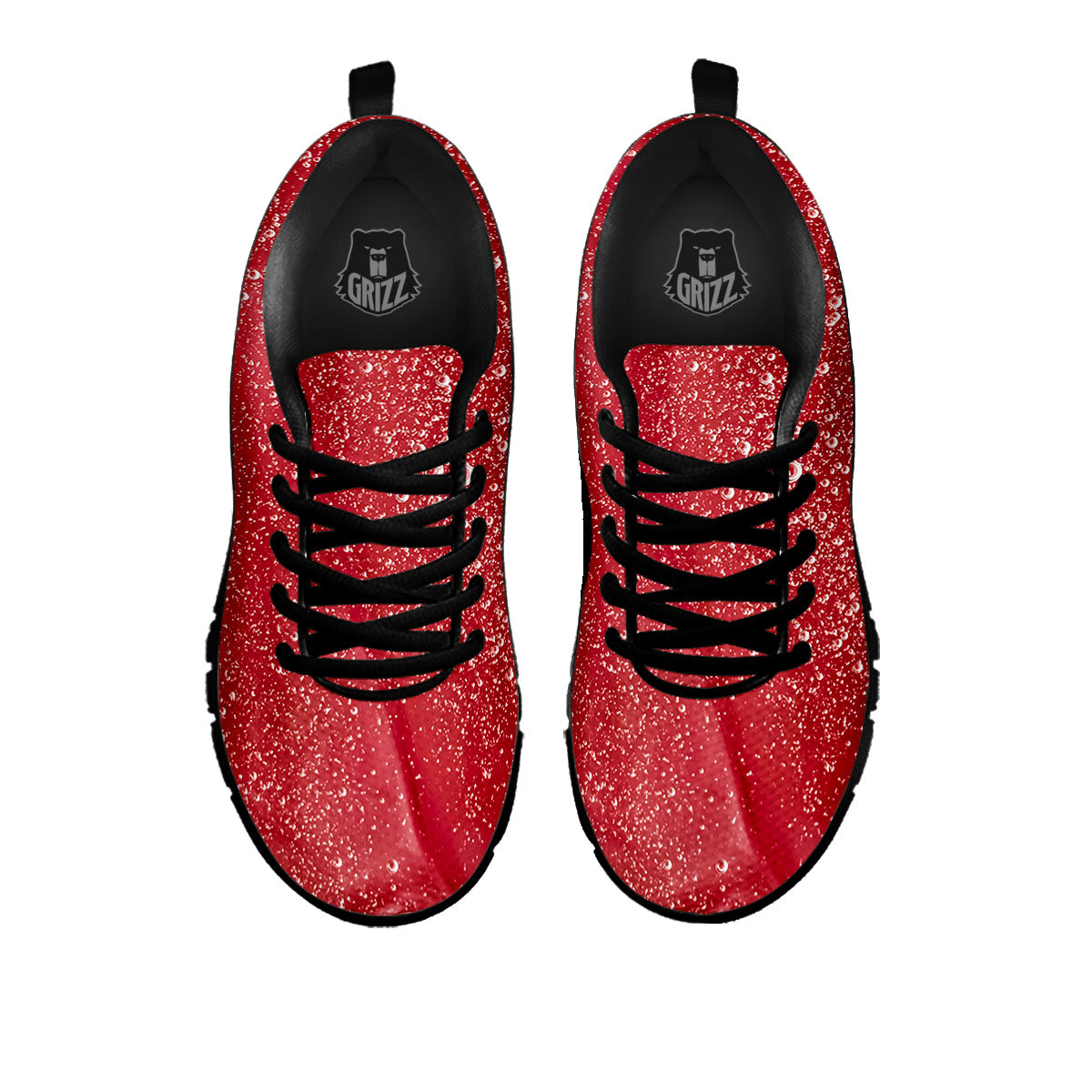 Abstract Red Liquid Black Sneaker-grizzshop