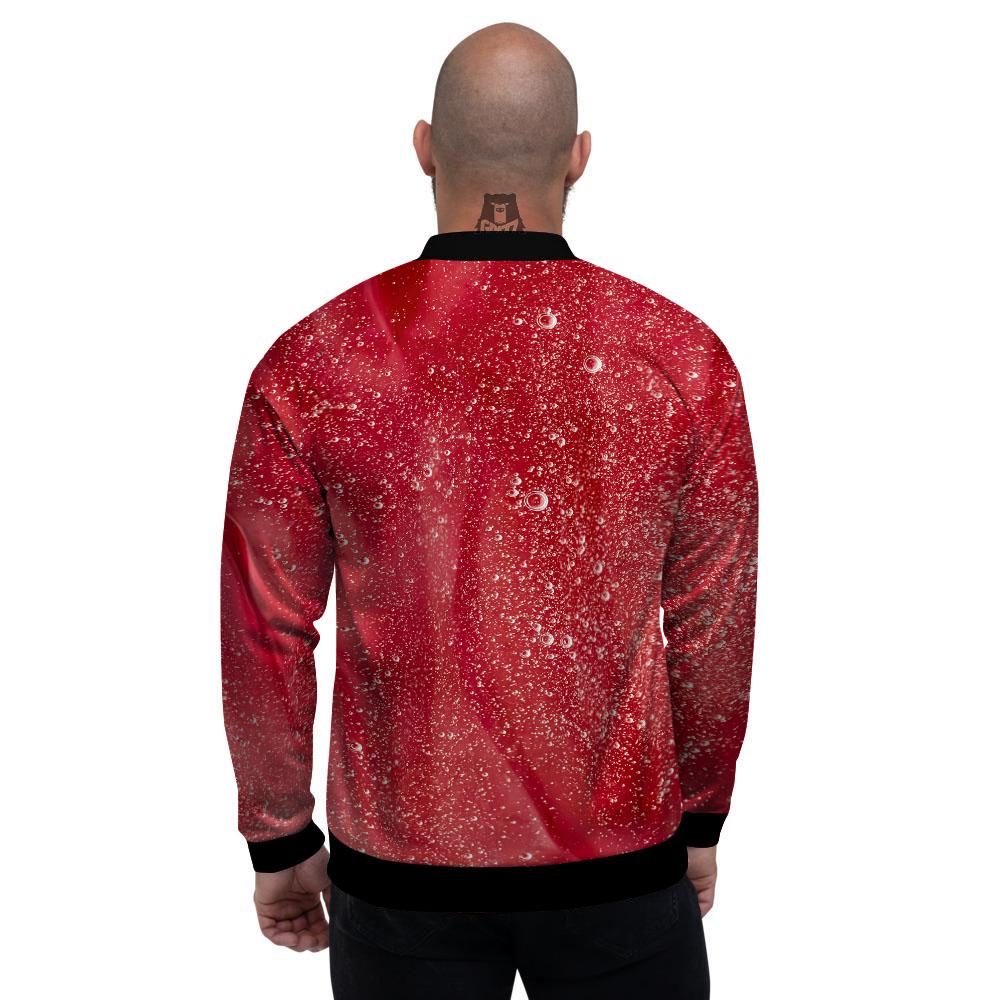 Abstract Red Liquid Men's Bomber Jacket-grizzshop