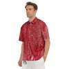 Abstract Red Liquid Men's Short Sleeve Shirts-grizzshop