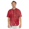 Abstract Red Liquid Men's Short Sleeve Shirts-grizzshop