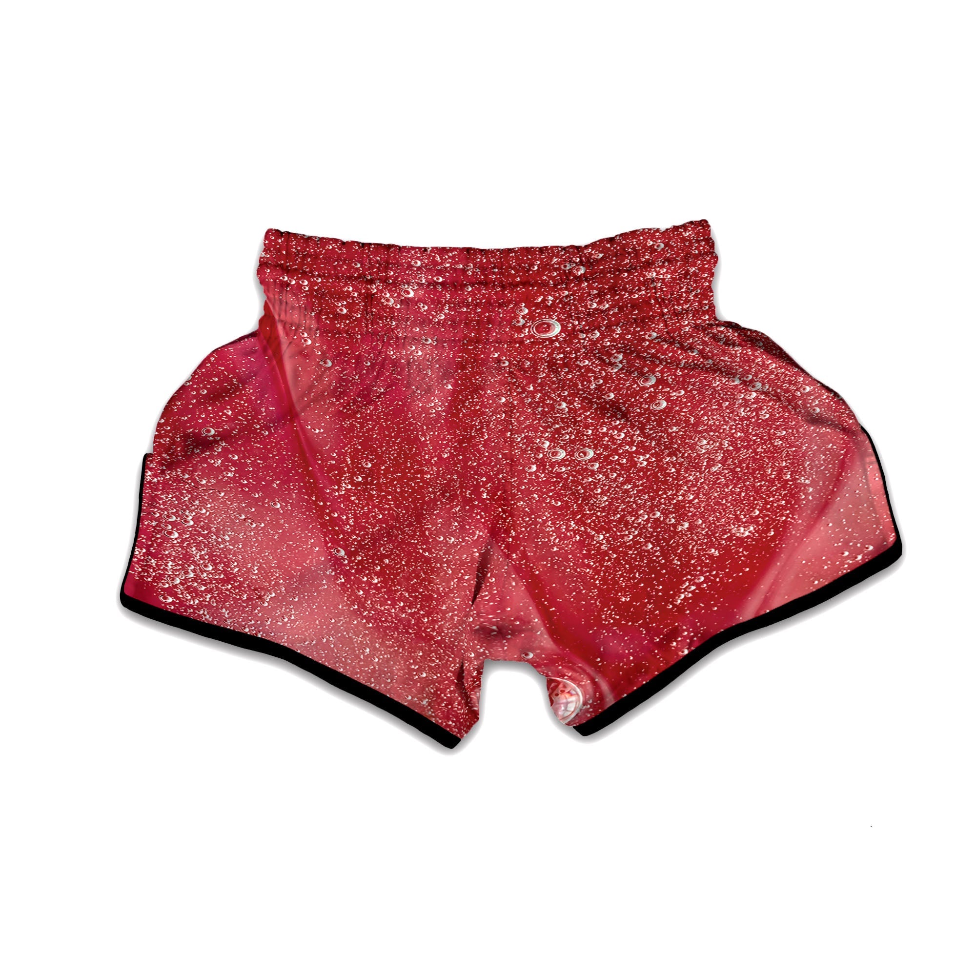 Abstract Red Liquid Muay Thai Boxing Shorts-grizzshop