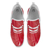 Abstract Red Liquid White Athletic Shoes-grizzshop