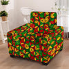 Abstract Reggae Rasta Armchair Cover-grizzshop